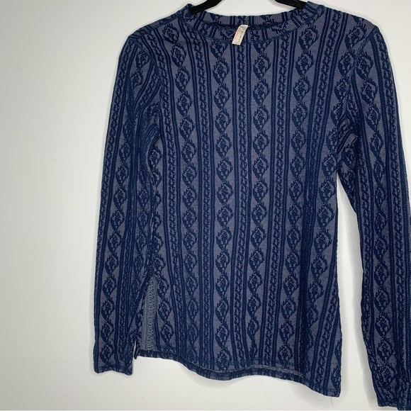 Free People Movement blissed out blue ribbed long sleeve top - Picture 3 of 12